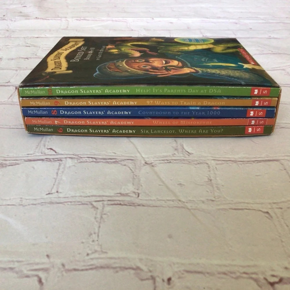 Dragon Slayers Academy Boxed Book Set #6-10 by Kate McMullan Paperback Books - Picture 3 of 3